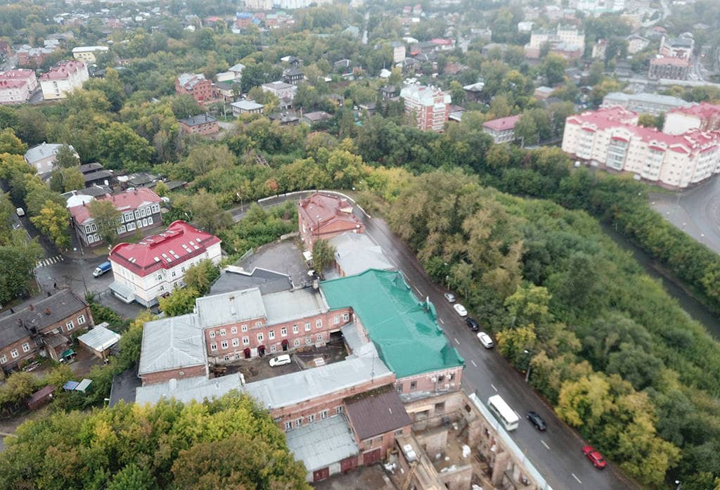Аэроснимок города
