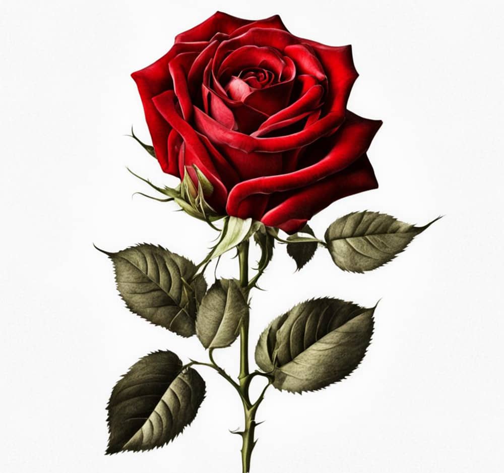 Красная роза 13