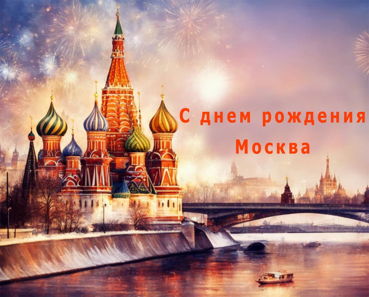 Открытка красивая Москва