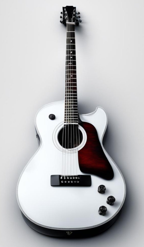 Гитара на белом фоне 18