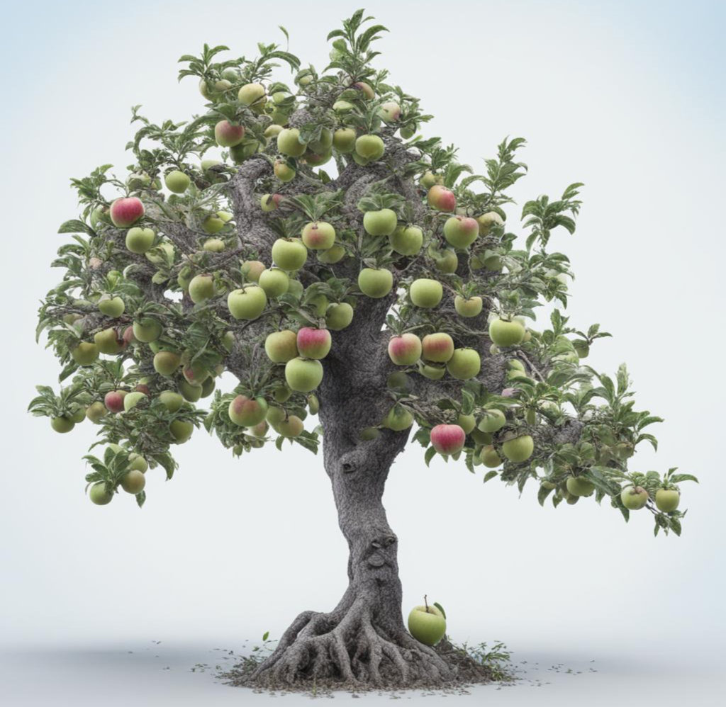 Дерево яблоня 16