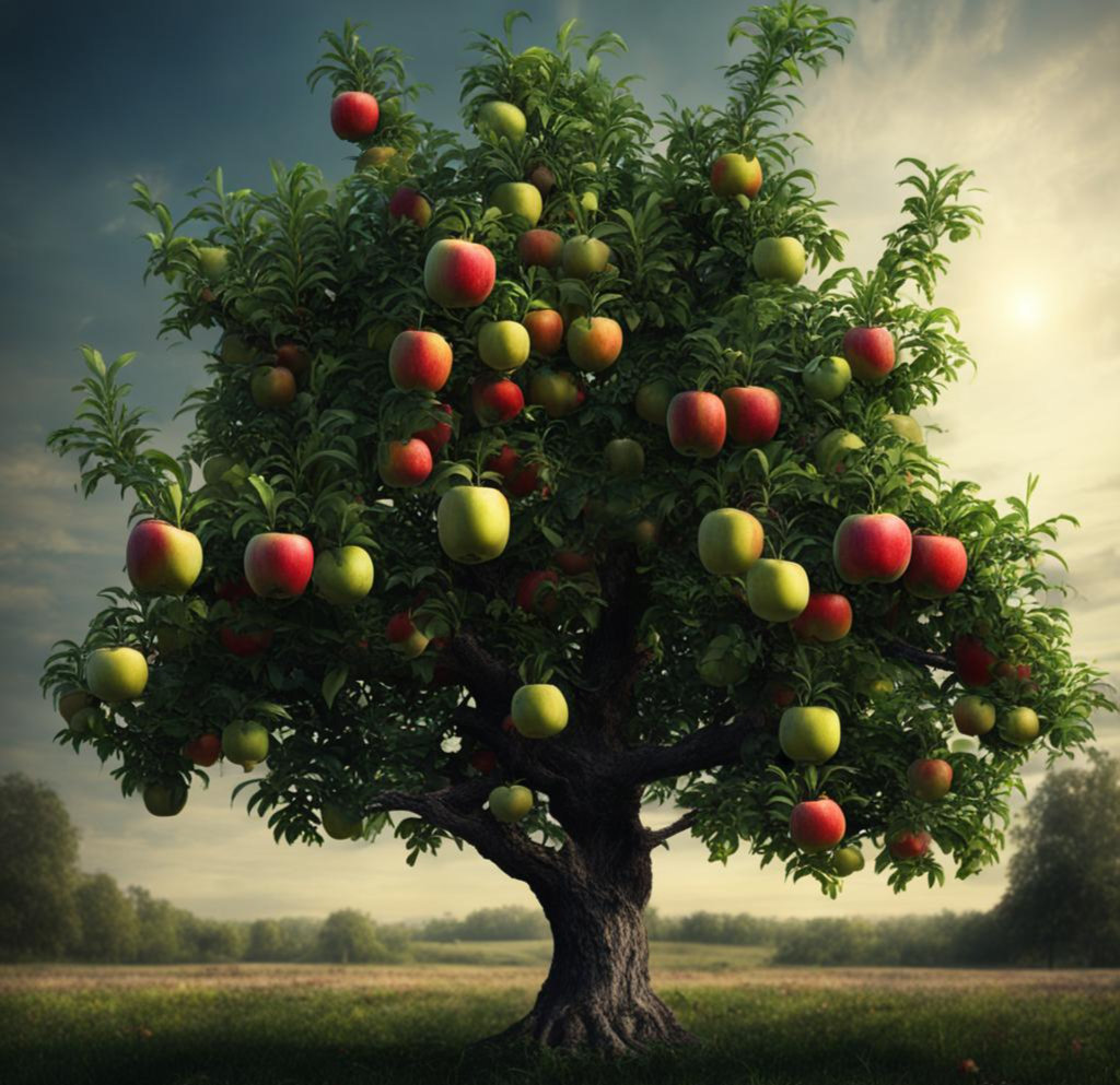 Дерево яблоня 2