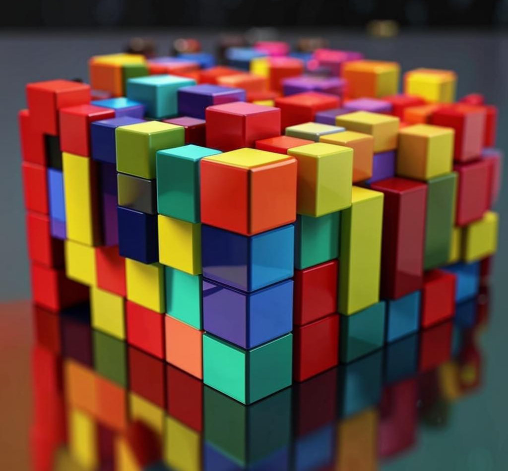 Цветные кубики 12