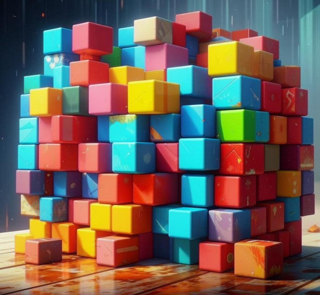 Цветные кубики 22