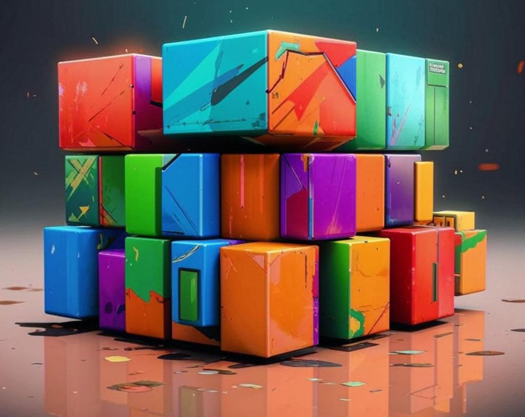 Цветные кубики 23