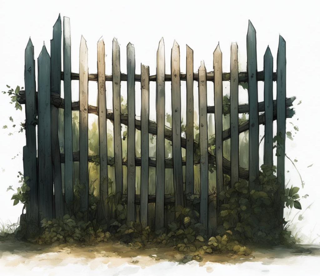 Старый деревянный забор 16