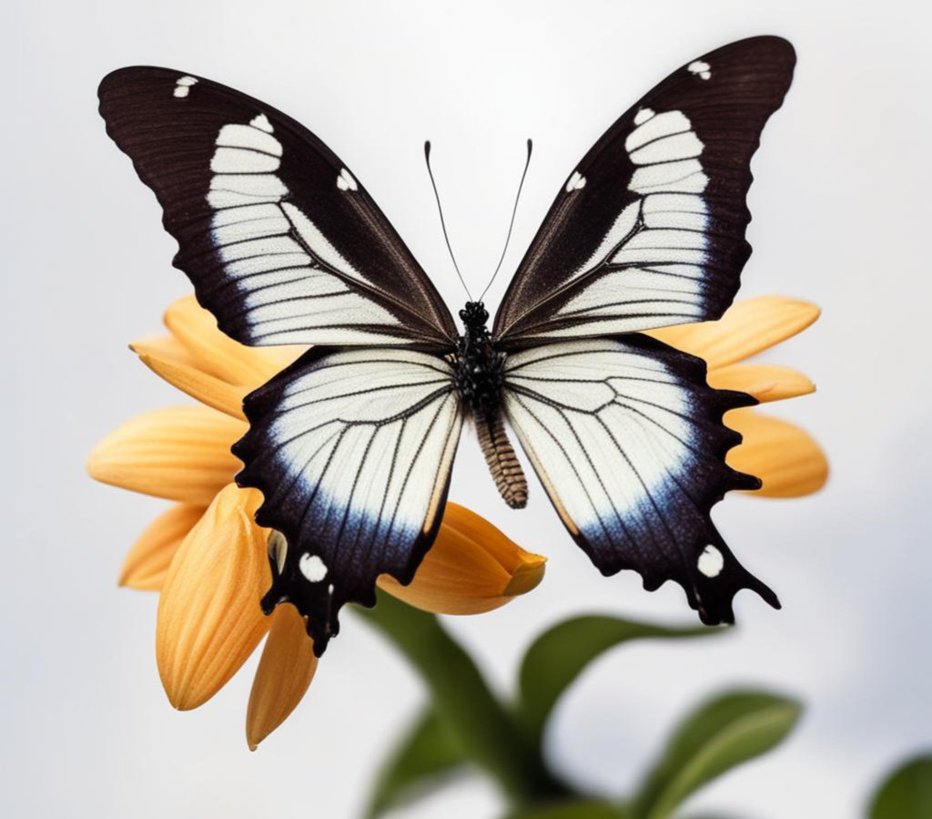 Бабочка на цветке 10