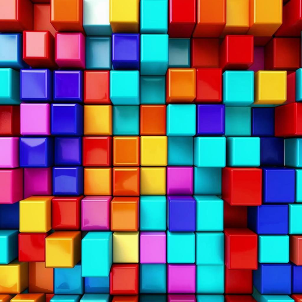 Текстура цветные кубики 16