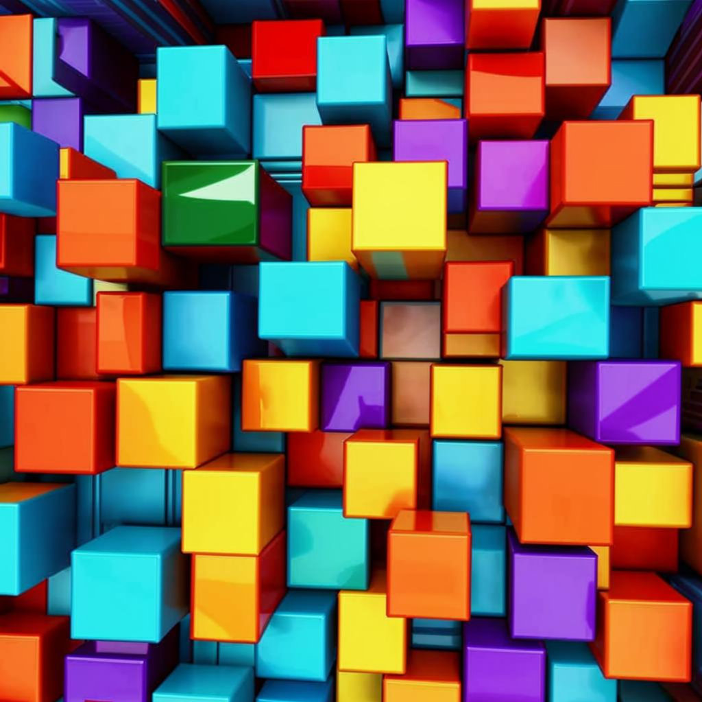 Текстура цветные кубики 22